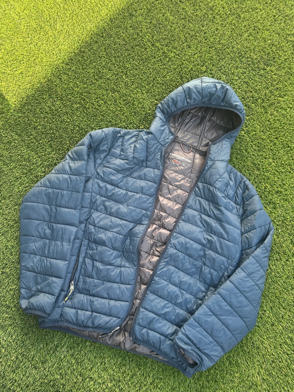 Hawke & Co Blue Hooded Quilted Puffer Jacket